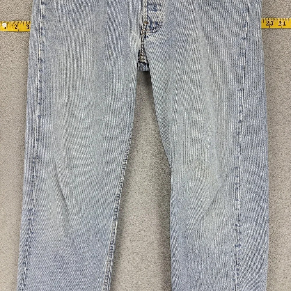 Vintage Levis 501 Jeans Mens Blue Light Wash Made In USA Button Fly Fits 30x30